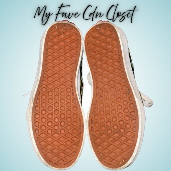 Like NEW Vans Rainbow Checkered Ward Sneakers Youth 2 - Picture 5 of 7